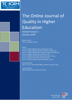 TOJQIH-The Online Journal of Quality in Higher Education